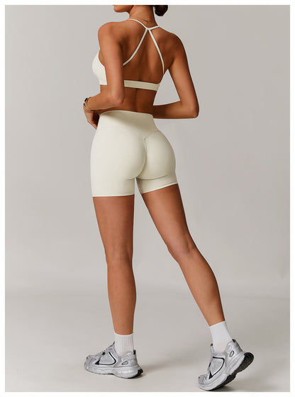 High Waist Hip Lift Yoga Shorts Outer Wear Tight Belly Trimming Slimming Running Exercise Shorts Women - Iyanka