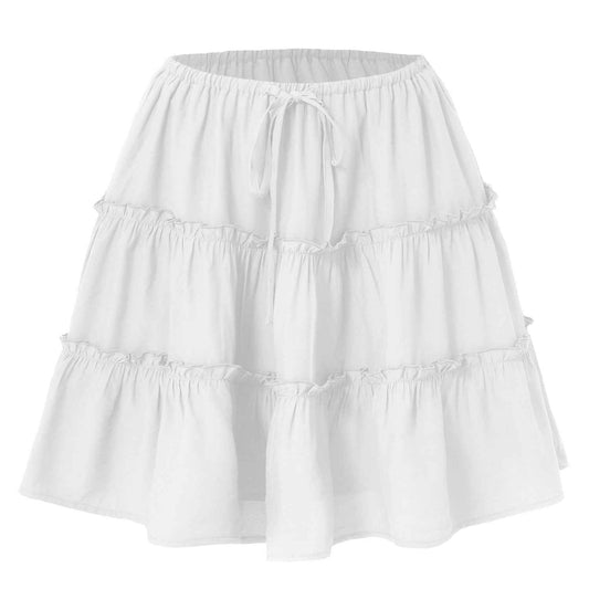 Women Clothing Lace up Adjustable Short Skirt Anti Exposure Pants Lining High Waist Skirt for Women