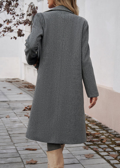 Autumn Winter Office Collared Cardigan Coat Women Clothing - Iyanka