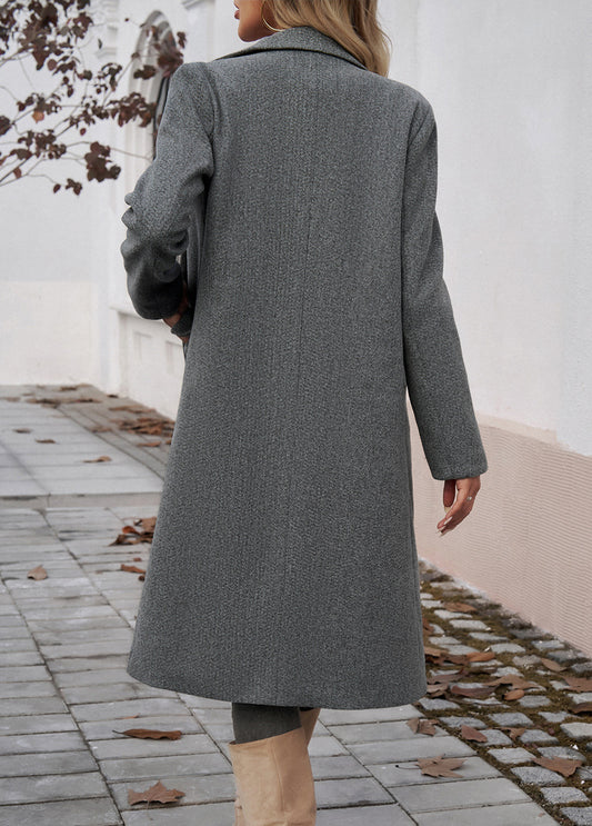 Autumn Winter Office Collared Cardigan Coat Women Clothing - Iyanka