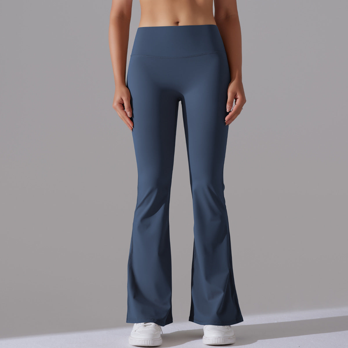 Classic Solid Color Bell Bottom Pants Yoga Pants Women Slim Fit Hip High Waist Elastic Training Wide Leg Pants Fitness Pants - Iyanka