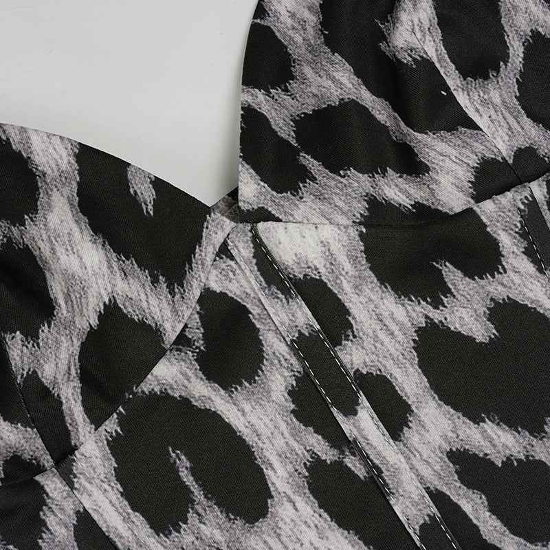 Women’s Summer Slim Fit Leopard Print V-Neck Vest Top