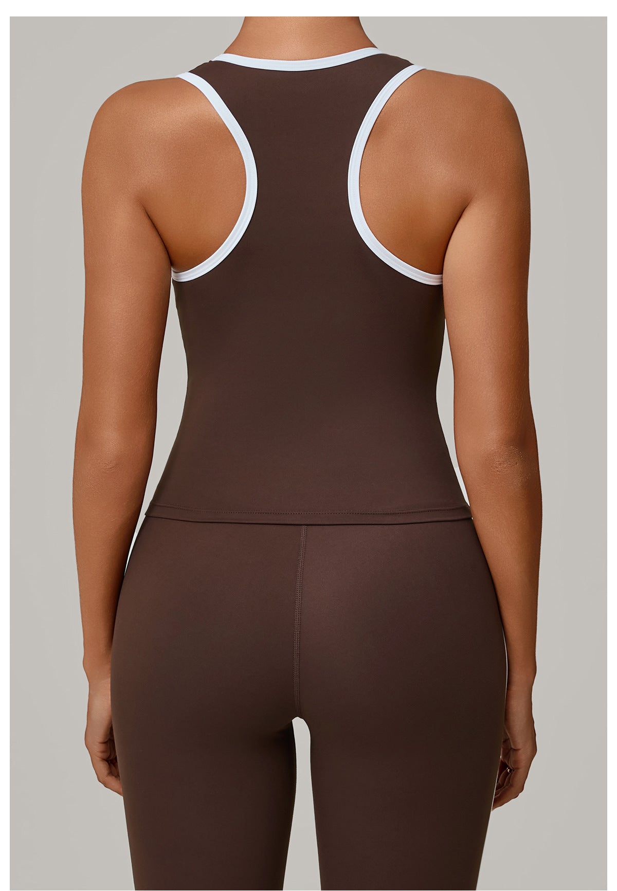 No Chest Pad Stitching Contrast Color Beauty Back Yoga Vest Quick Drying Workout Top Outer Wear Running Exercise Vest Women - Iyanka