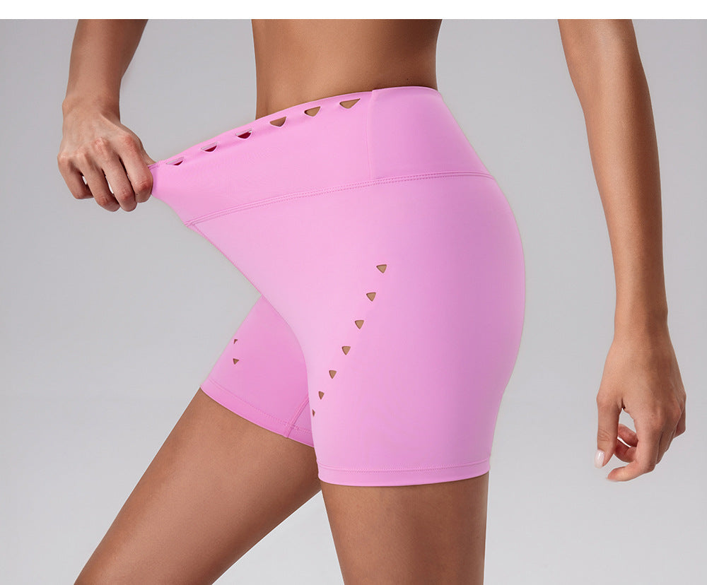 Herringbone Shoulder Top Quick Drying with Chest Pad Sports Bra Seamless Yoga Clothes Shorts Cropped Pants V Waist Two Piece Set - Iyanka