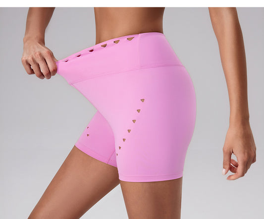 Herringbone Shoulder Top Quick Drying with Chest Pad Sports Bra Seamless Yoga Clothes Shorts Cropped Pants V Waist Two Piece Set - Iyanka