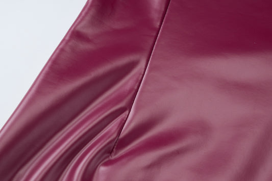 Women Clothing Spring Faux Leather Sexy Solid Color Tube Top Halter Sexy Tight Hip - Iyanka
