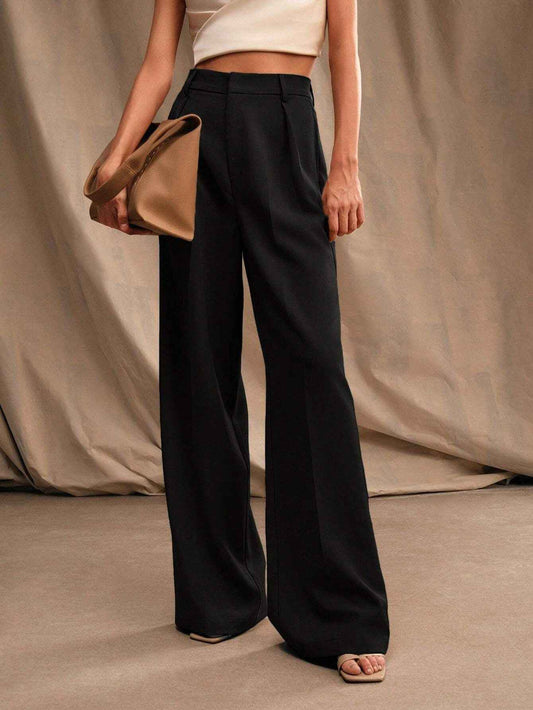 Wide Leg High Waist Loose Casual Straight Pants