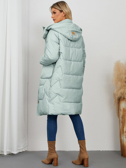Women Clothing Autumn Winter Cotton Clothing Coat Thickened Long Sleeve Warm Hat Cotton Coat Coat Coat - Iyanka