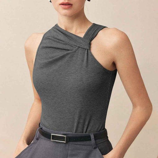 Women’s Summer Slim Fit Sleeveless Elegant Office Tank Top