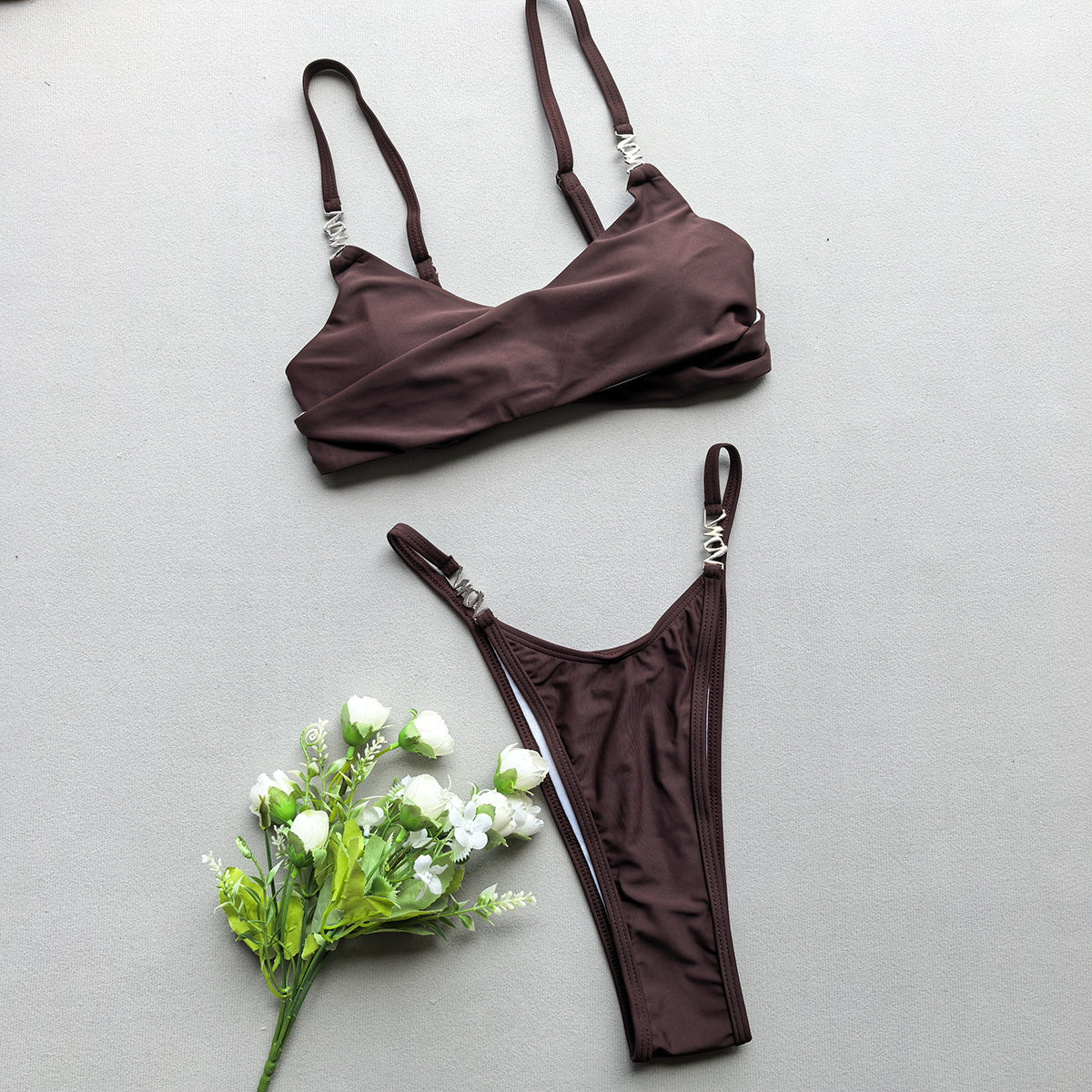Bikini Sexy Bikini Solid Color Split Women Swimsuit Women - Iyanka