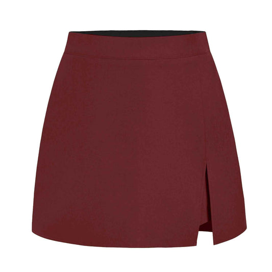Women Clothing High Waist Slit Pantskirt High Quality Stretch Zipper Culottes Skirt
