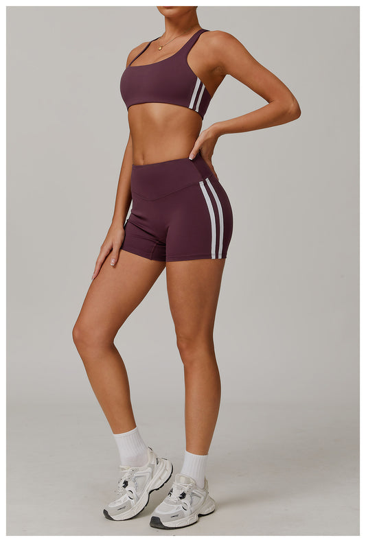 Nude Feel High Waist Yoga Shorts Peach Skinny Hip Raise Shorts Women Outer Wear Exercise Workout Pants - Iyanka