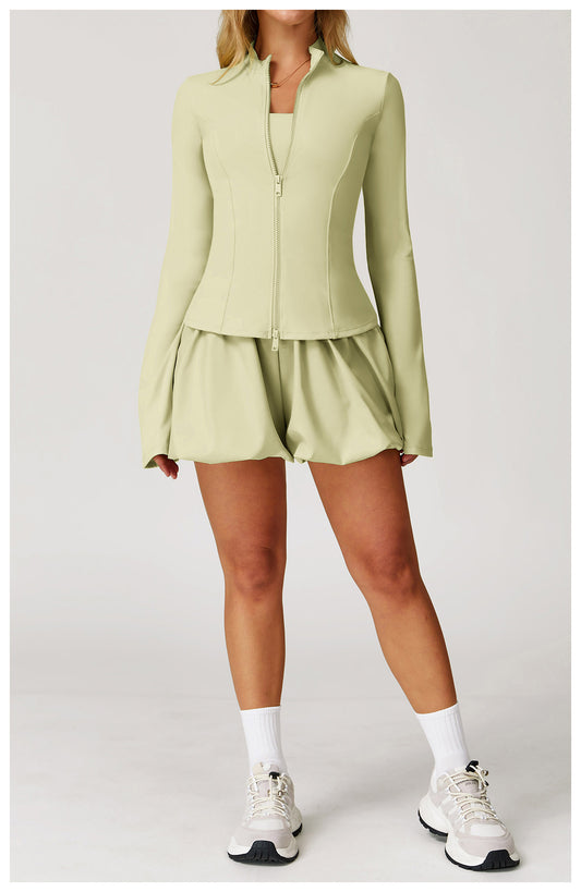 Sun Protection Yoga Coat Quick Drying Breathable Long-Sleeve Zipper Top Sports Running Cool Feeling Coat - Iyanka