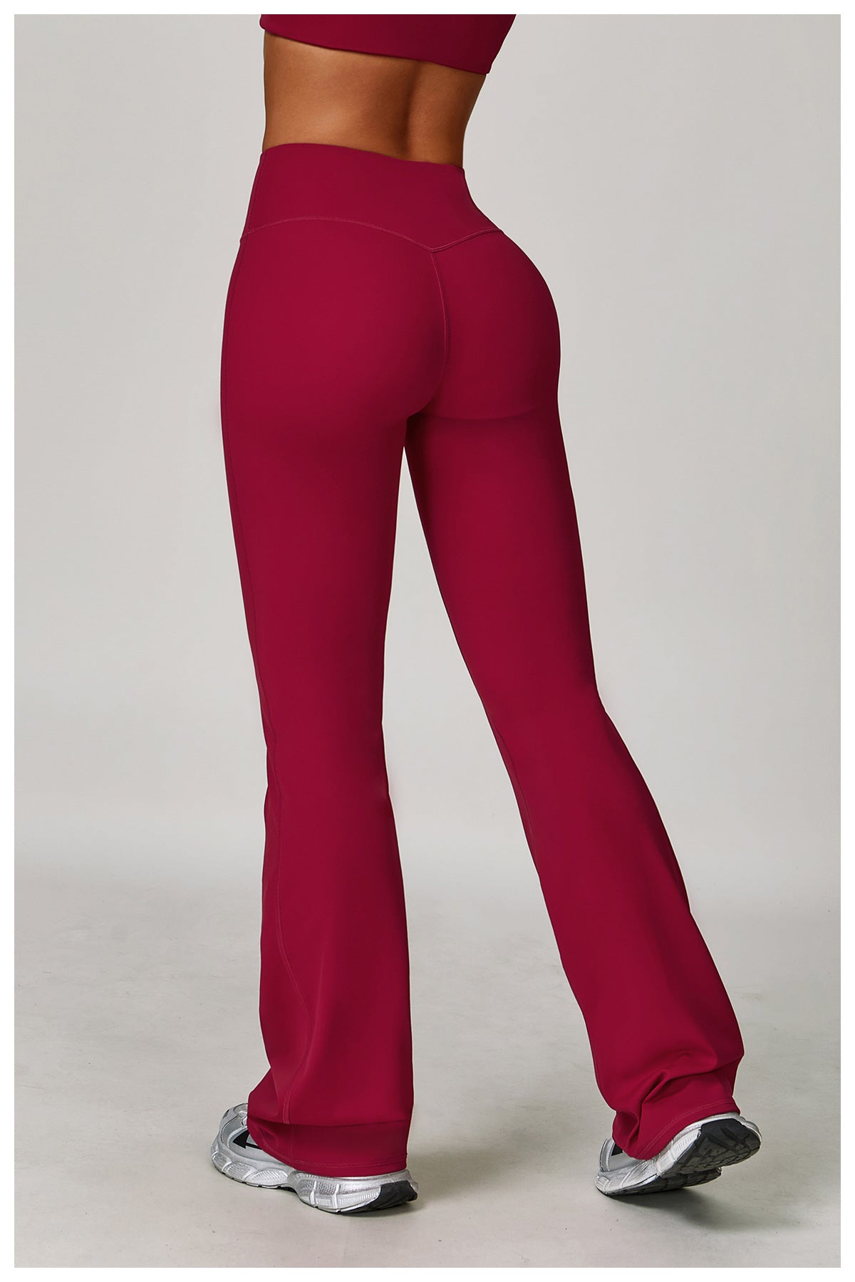 Brushed High Waist Yoga Trousers Tight Wide Leg Bell Bottoms Running Sports Fitness Bootcut Trousers - Iyanka