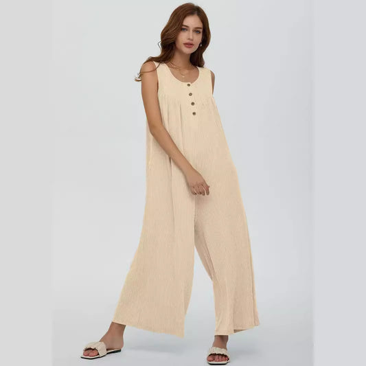 Autumn Winter Women Fresh Casual Women Pocket Jumpsuit - Iyanka