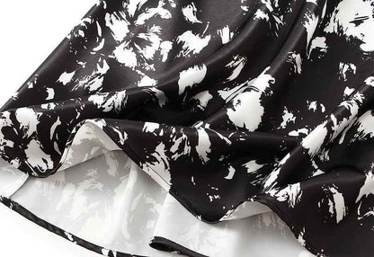 Printed Fishtail Skirt Women Summer Thin Elegant Slim Fit Slimming Hip Wrapped Dress