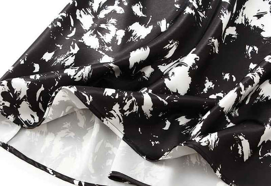Printed Fishtail Skirt Women Summer Thin Elegant Slim Fit Slimming Hip Wrapped Dress