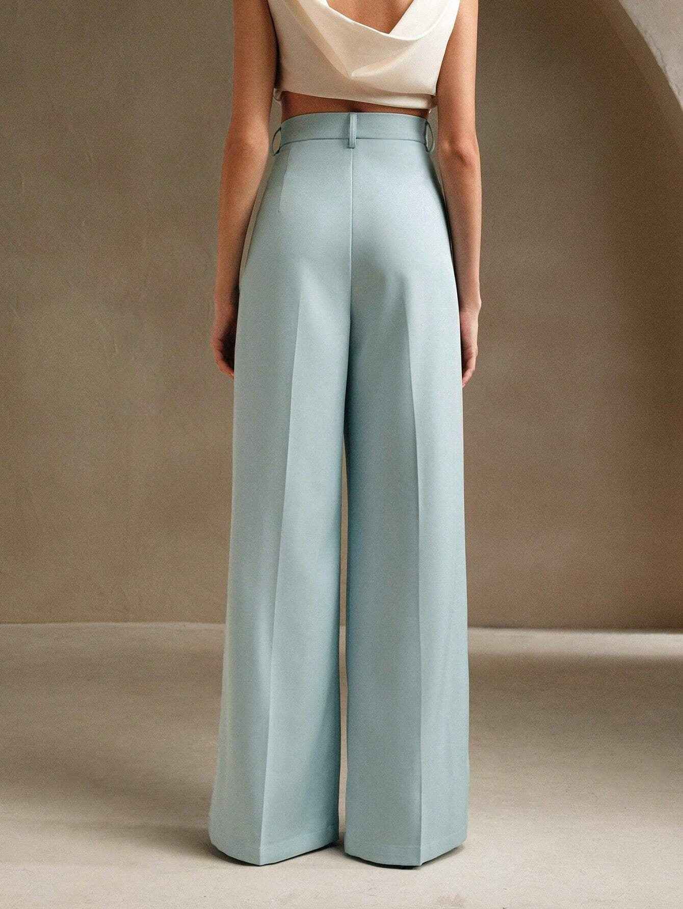 Wide Leg High Waist Loose Casual Straight Pants