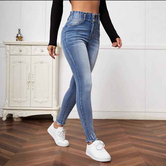 Women Clothing Jeans High Elastic Tight Jeans for Women