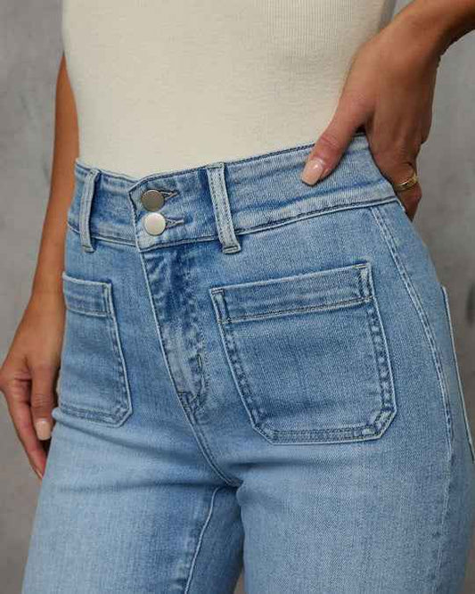 Wide Leg Slimming Straight Jeans Women