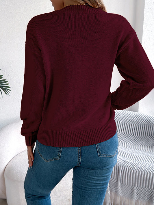 Solid Color Hollow Out Cutout out Lantern Long Sleeve Pullover Halloween Women Clothing - Iyanka