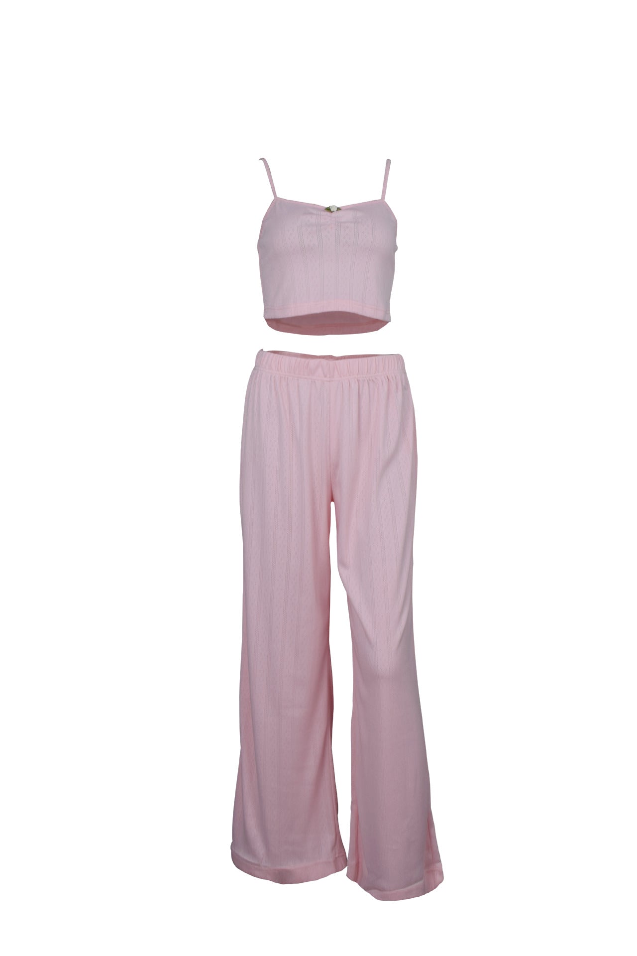 Summer Casual Trousers Suspenders Vest Two Piece Set Women Pajamas Casual Wear - Iyanka