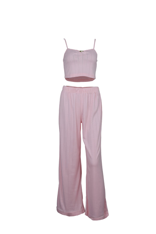 Summer Casual Trousers Suspenders Vest Two Piece Set Women Pajamas Casual Wear - Iyanka