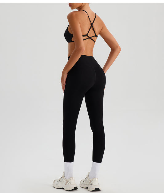 Nude Feel Yoga Pants Women Breathable Quick Drying Running Trousers Tight High Waist Hip Lifting Peach Exercise Workout Pants - Iyanka