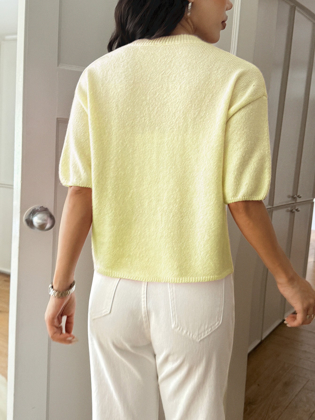 Women Casual Holiday Atmosphere Short Sleeve Sweater - Iyanka