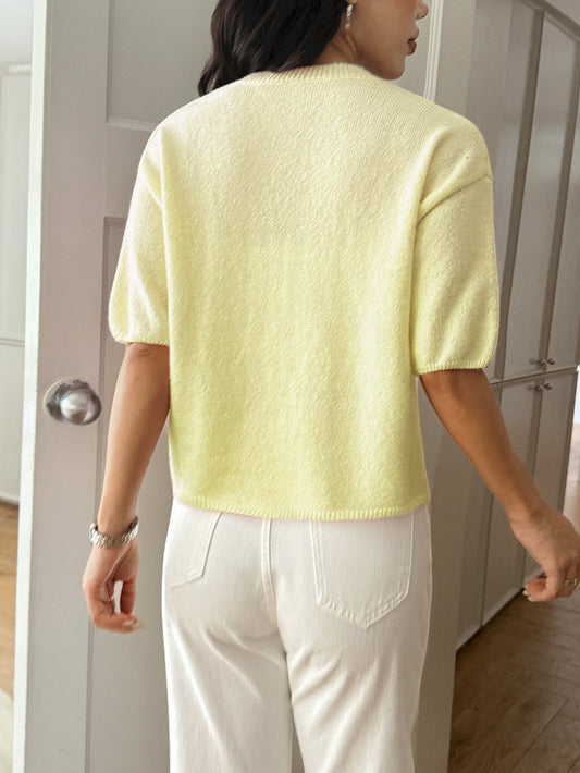 Women Casual Holiday Atmosphere Short Sleeve Sweater - Iyanka