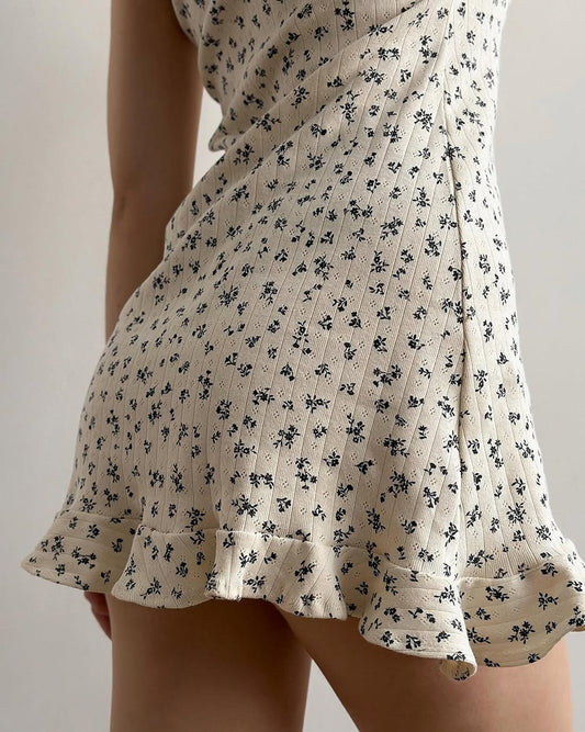 Summer Sexy Cute Floral Printed Suspender Women Pajamas Nightdress Home Wear - Iyanka