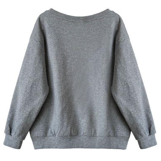 Loose off Shoulder Sweater Women Spring Loose Lazy off Shoulder off Shoulder Top - Iyanka
