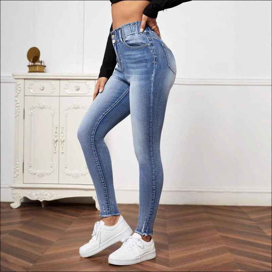 Women Clothing Jeans High Elastic Tight Jeans for Women
