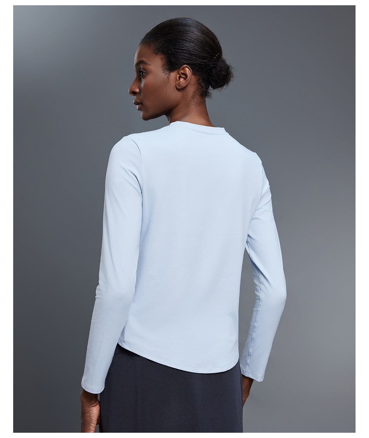 Autumn Crew Neck Yoga Clothes T shirt Loose Slimming Workout Top Casual All Match Sports Long Sleeve Women - Iyanka