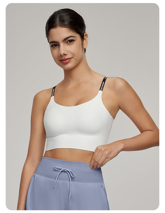 Medium Tenacity Sports Underwear Women One Piece Fixed Cup Yoga Bra Sports Running Workout Beauty Back Bra - Iyanka
