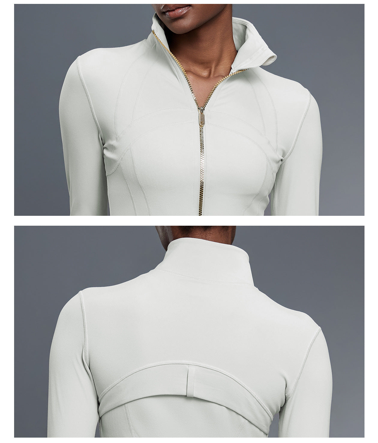 Stand Collar Zipper Yoga Clothes Coat Women Cardigan Running Sports Jacket Waist Tight Thin Fitness Clothes - Iyanka