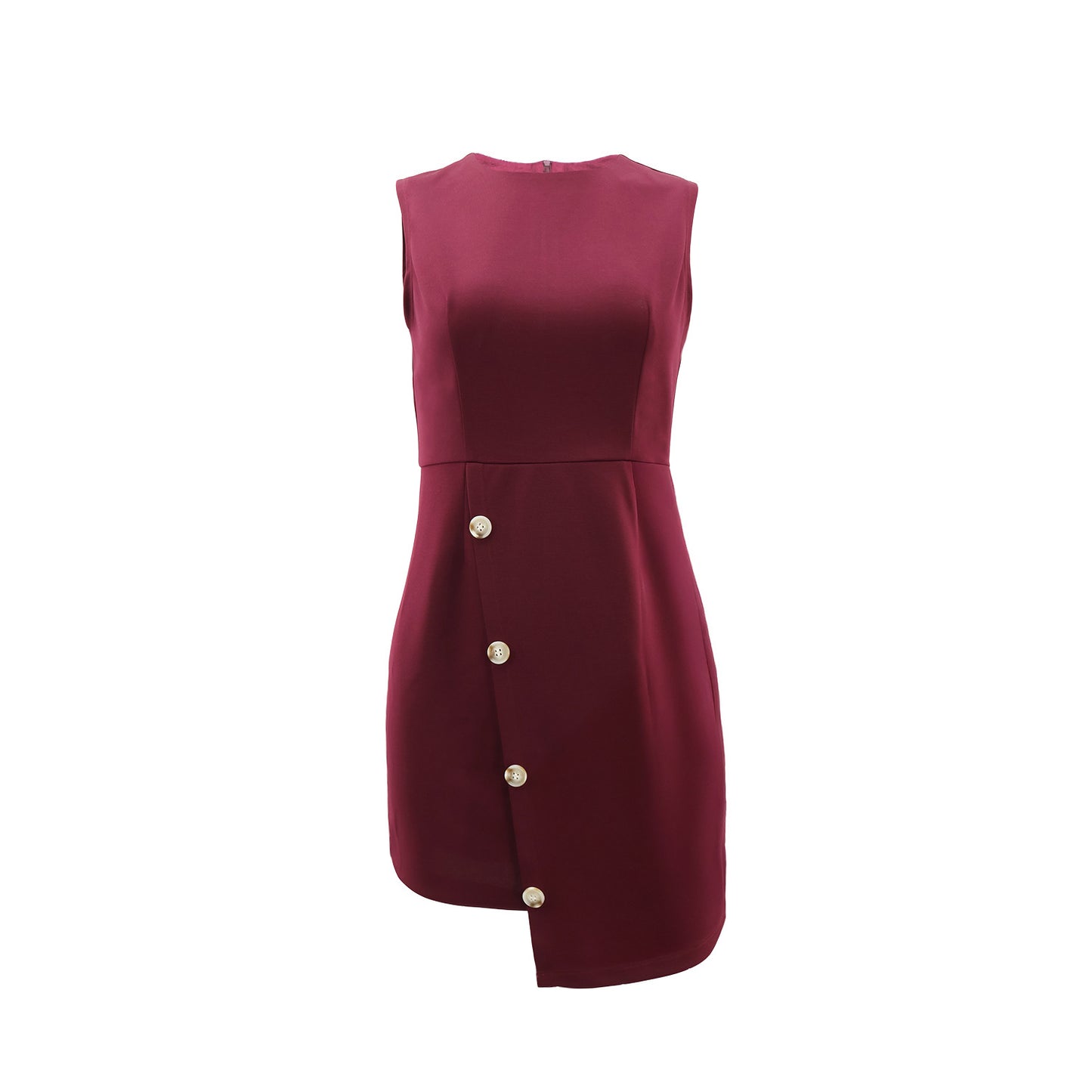 Women Solid Color Casual Slim A line Short Dress