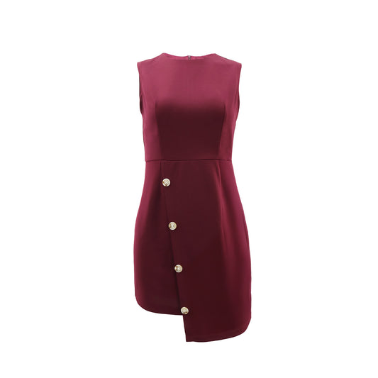 Women Solid Color Casual Slim A line Short Dress