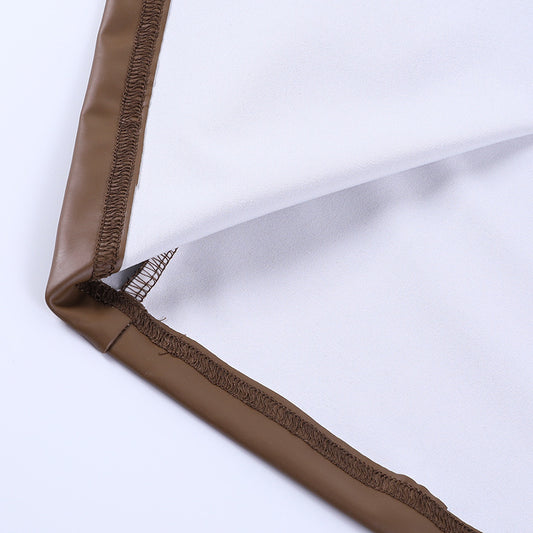 Women Clothing Autumn Slim Leather Vest Strap - Iyanka