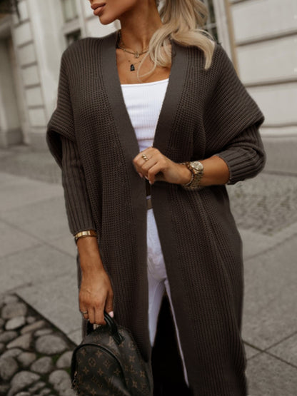 Women Knitwear Autumn Winter Women Clothing Knitted Cardigan Loose Solid Color Sweater Women - Iyanka