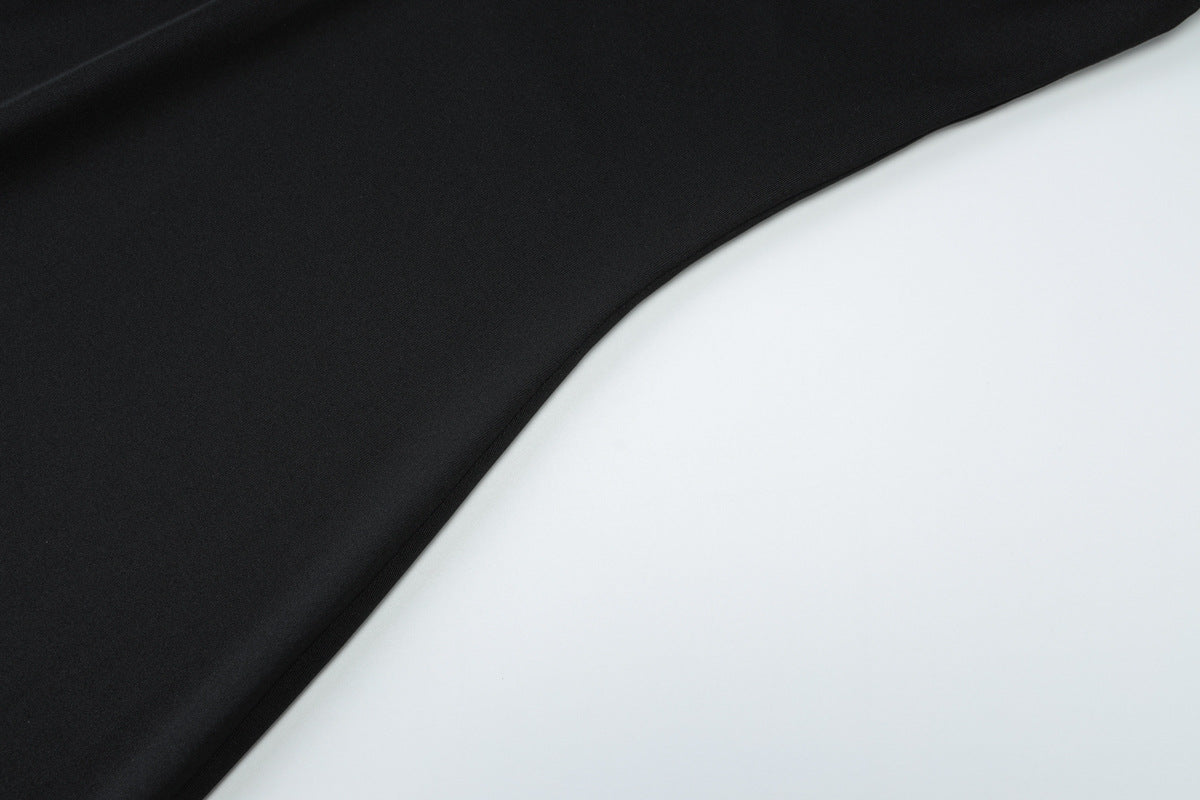 Summer Metal Decoration Stitching Hollow Out Cutout out Dress Sexy Slim Tube Top Dress Women