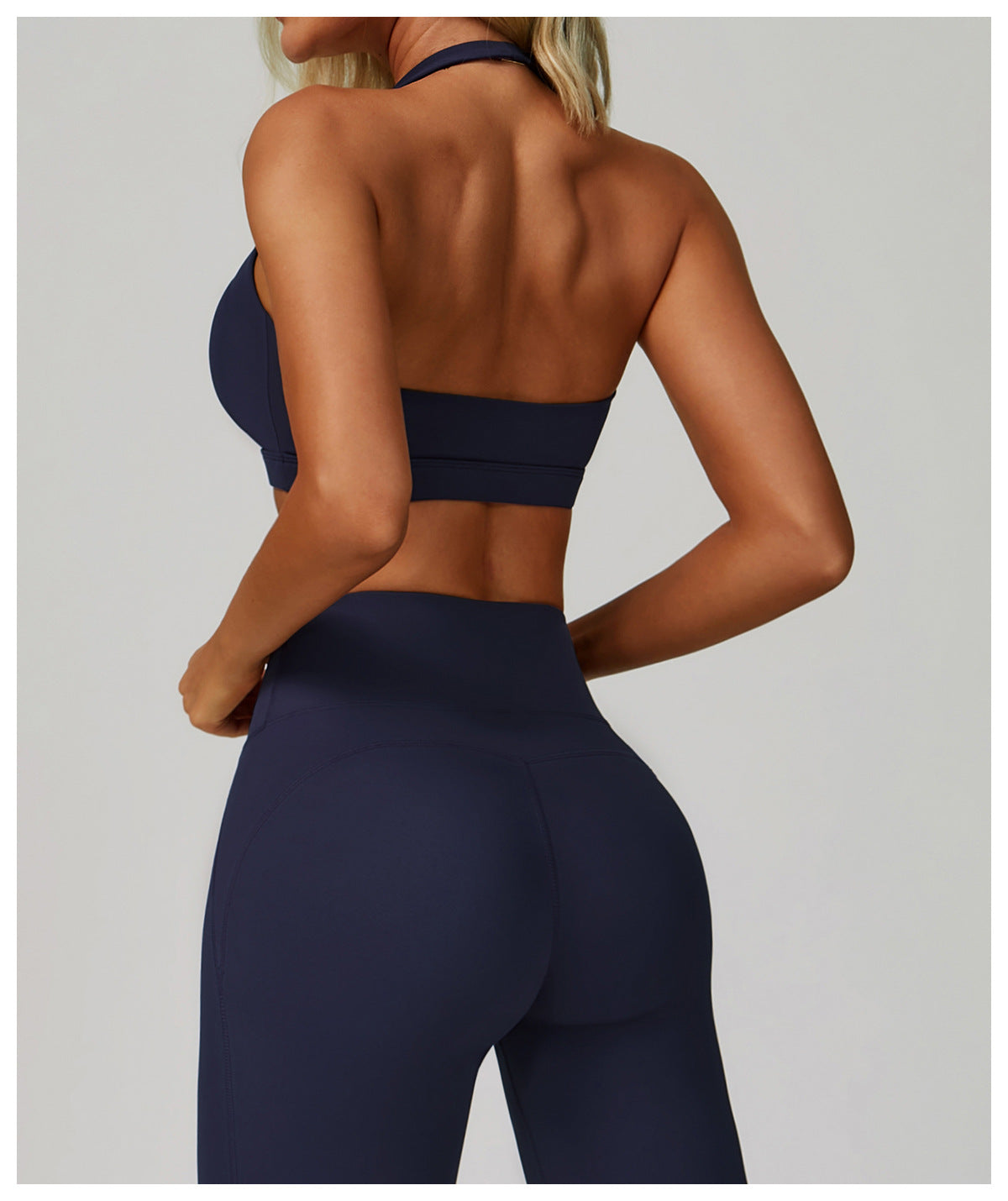 Summer Halter Cloud Sense Yoga Bra Hollow Out Cutout Beauty Back Yoga Clothes Running Fitness High Strength Sports Underwear - Iyanka
