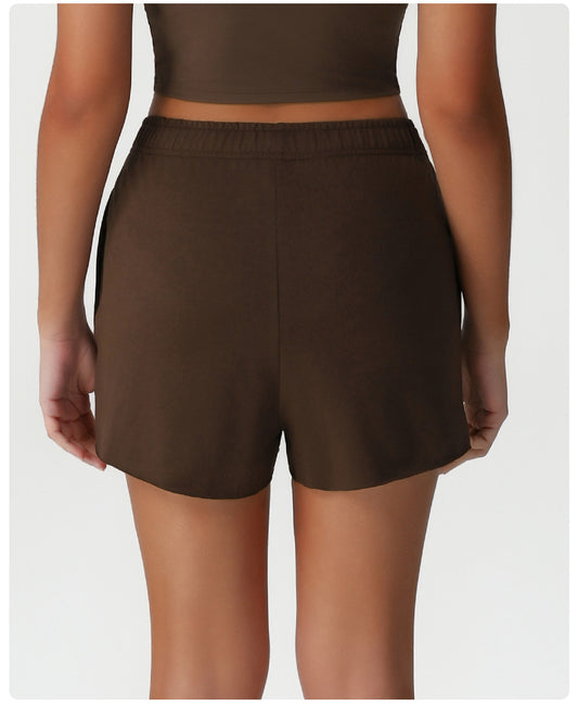 High Waist Loose Track Sweatpants Pocket Casual Running Workout Shorts Outdoor All Matching Yoga Shorts - Iyanka