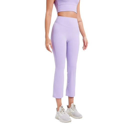 Summer Women High Waist Pencil Pants Slimming Smoke Tube Cropped Pants Slim Fit Yoga Pants Women Hip Lifting Running Workout Pants Fitness - Iyanka