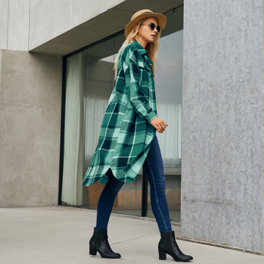 Women Clothing Mid Length Wind Coat Single Breasted Pocket Retro Coat for Women - Iyanka