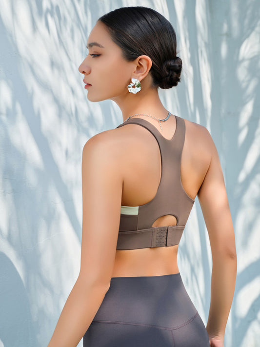 High Strength Sports Underwear Women One Piece Chest Pad Seamless Yoga Vest Shockproof Push up Back Beautifying Bra - Iyanka