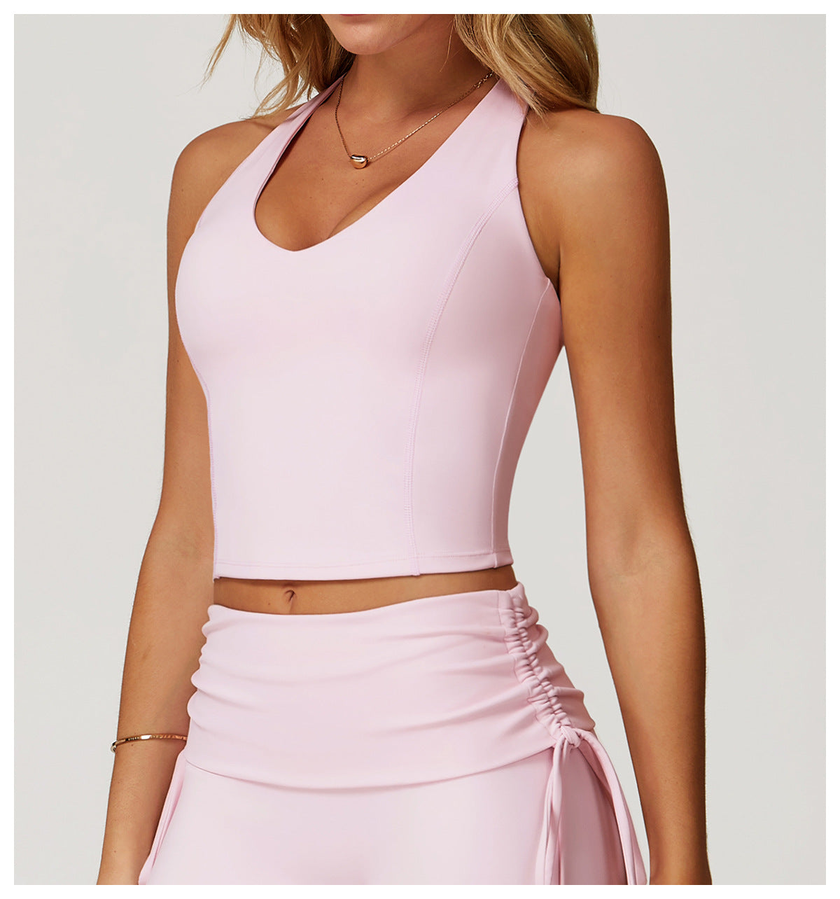 Nude Feel Yoga Vest H Shaped Beauty Back Quick-Drying Workout Top Outdoor Running Exercise Underwear - Iyanka