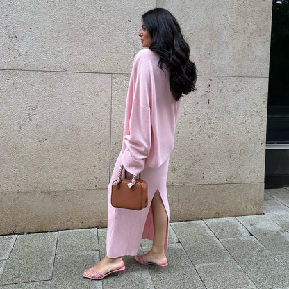 Knitted Long Sleeve Cardigan Camisole Skirt Set Women Autumn Winter Sweater Three Piece Set - Iyanka