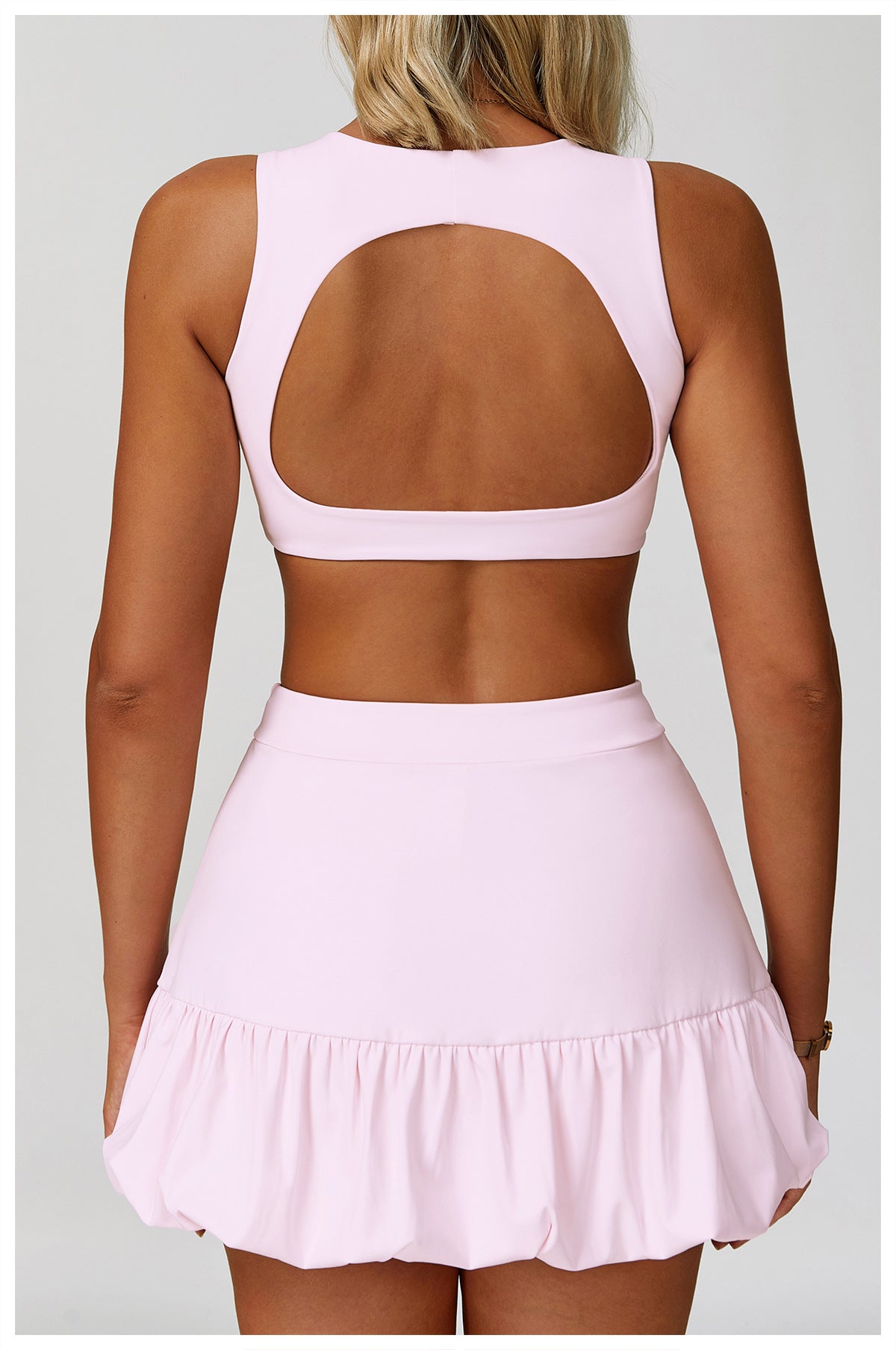 Nude Feel Yoga Bra Women Fitness Running Double Shoulder Strap Underwear Hollow Out Cutout out Beauty Back Exercise Underwear - Iyanka