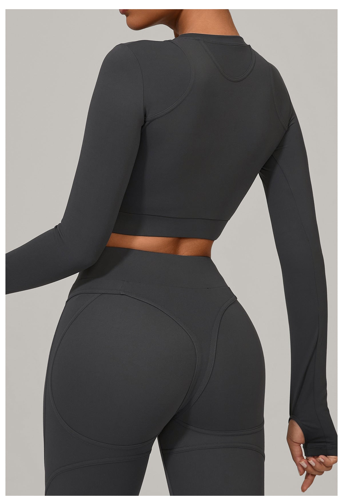 Autumn Sand Brushed Long Sleeve Yoga Clothes High Strength Workout Clothes Pilates Running Sport Long Sleeve Top - Iyanka